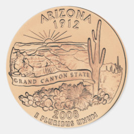 Adesivo Design do Trimestre do Estado da Arizona inclinado