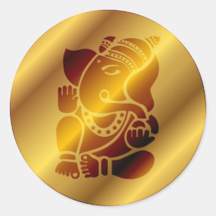Adesivo Design dourado de Ganesha