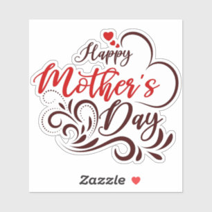 Adesivo Design Elegante de Dia de as mães Feliz-2331