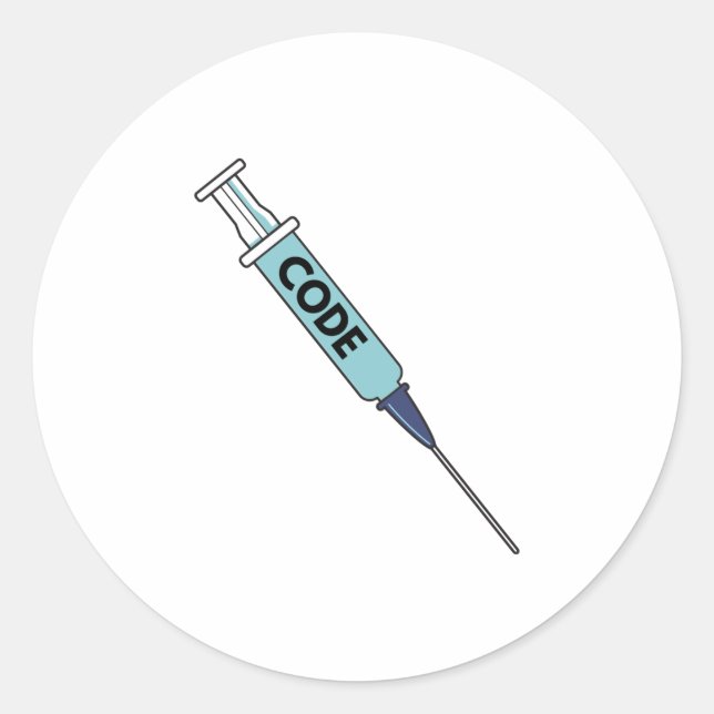 Adesivo Design engraçada de injeção de código para disposi (Frente)