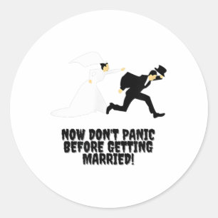 Adesivo Design engraçado _ Noiva Persegue o Groom _ Não en