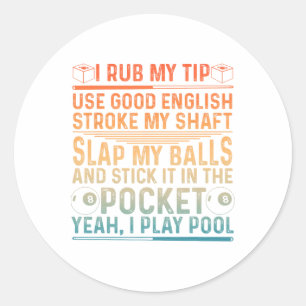 Adesivo Design Engraçado Para Homens Piscina Billiard Love
