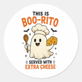 Adesivo Design “Este É um Boo-Rito Servido com Queijo Extr