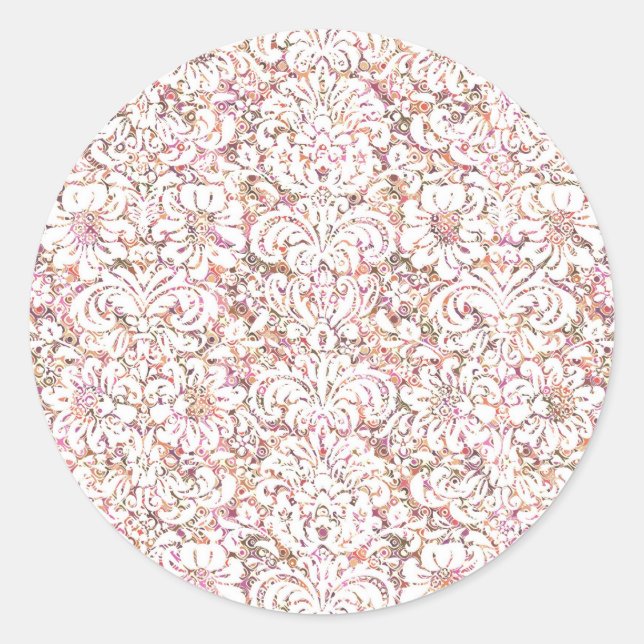 Adesivo Design floral branco-rosa-claro (Frente)