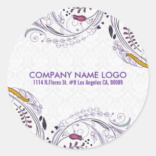 Adesivo Design floral colorido elegante 2 do art deco