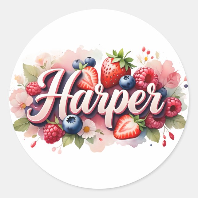 Adesivo Design Floral de Harper Harper Harper Personalizad (Frente)