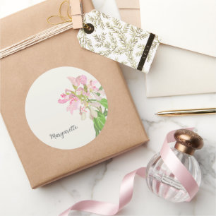 Adesivo Design Floral de Orquídea Rosa – Arte Botânica Ele