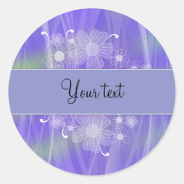 Adesivo Design floral lilás romântico