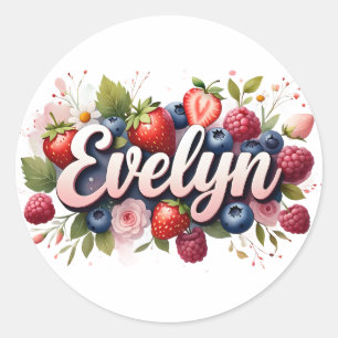 Adesivo Design Floral Personalizado Evelyn Berry