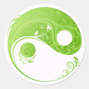 ADESIVO DESIGN FLORAL VERDE DE YIN YANG
