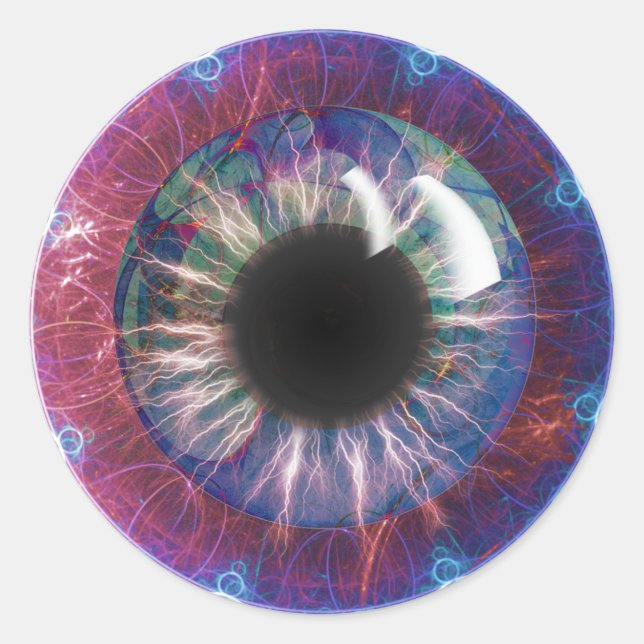 Adesivo Design Fractal Olho de Tesla (Frente)