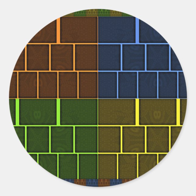 Adesivo Design geométrica maravilhosa da cor do arco-íris (Frente)
