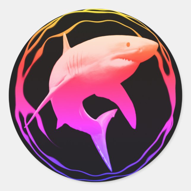 Adesivo Design Gráfico de Tubarão Branco do excelente (Frente)