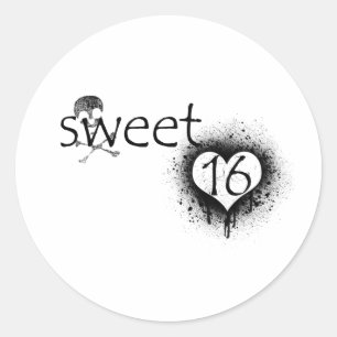 Adesivo Design Grunge "Sweet 16"