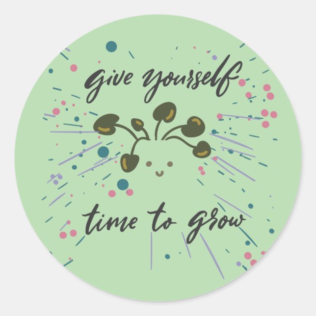 Adesivo Design Inspiracional Mindset de Crescimento (Frente)