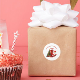 Adesivo Design Mágico de Aniversário do Papai Noel para Cr