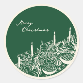 Adesivo Design Minimalista de Mesa de Natal Personalizado