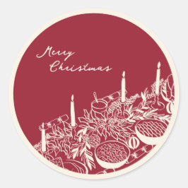 Adesivo Design Minimalista de Mesa de Natal Personalizado
