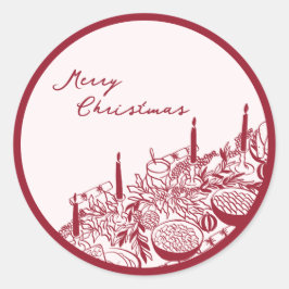 Adesivo Design Minimalista de Mesa Feliz Natal Personaliza