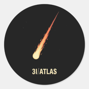 Adesivo Design minimalista do comet 3I/ATLAS Vintage