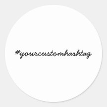 Design Minimalista Moderno de Hashtag Personalizad