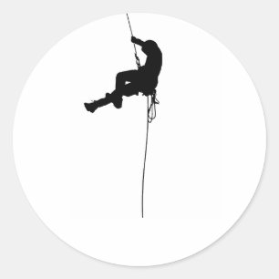 Adesivo Design Minimalista Silhueta de Escalada em Rocha