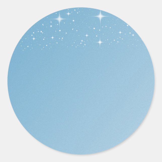 Adesivo design mínimo de estrelas azuis Modelos vazio (Frente)