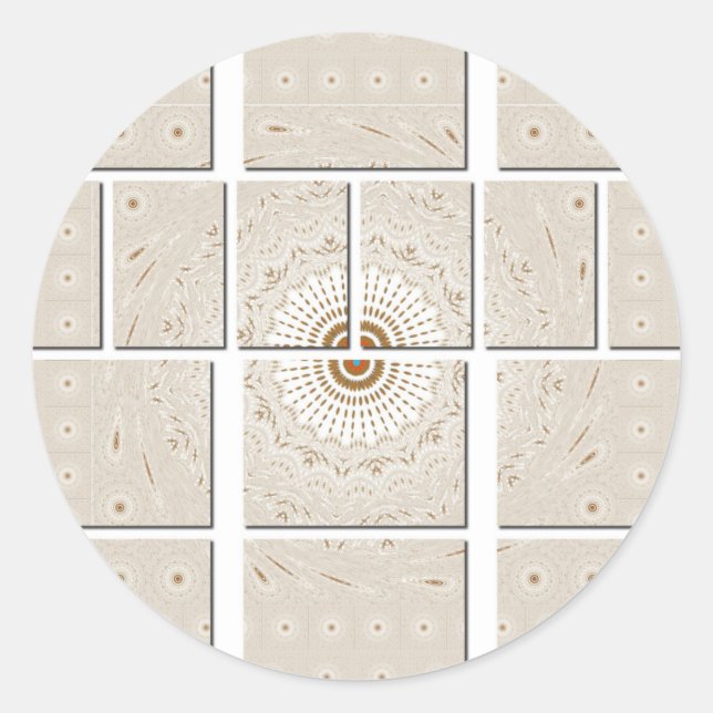 Adesivo Design minúsculo neutro de bege geométrico (Frente)
