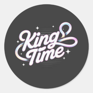 Adesivo Design Motivacional de Tipografia Retro King Time