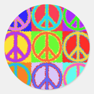 Adesivo Design ondulado do sinal de paz