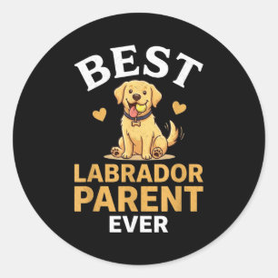 Adesivo design para dono de labrador amarelo fofo retrô