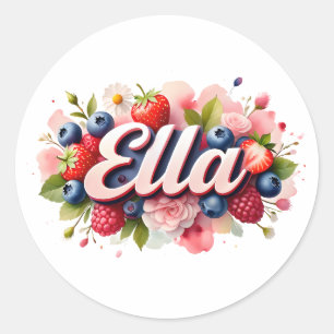Adesivo Design Personalizada Sticker Ella Berry Floral