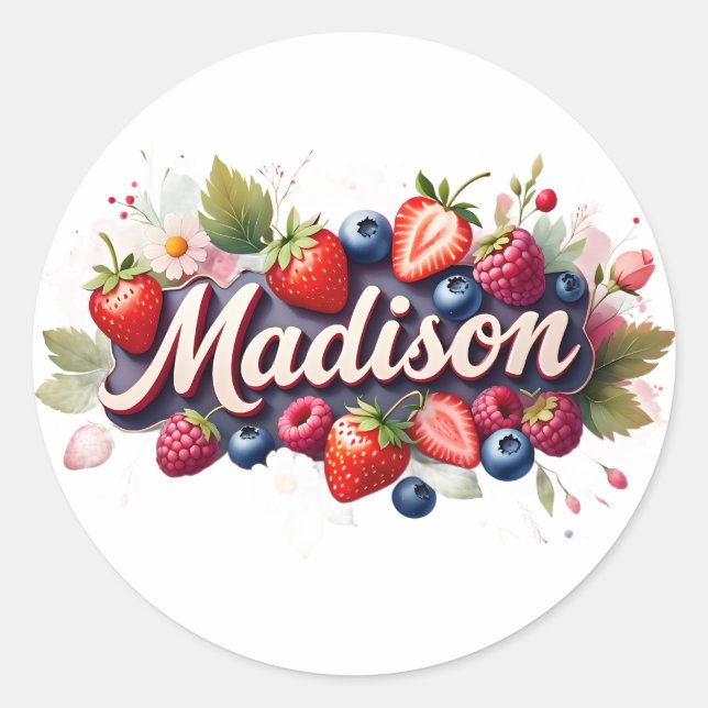 Adesivo Design Personalizado Madison Berry (Frente)