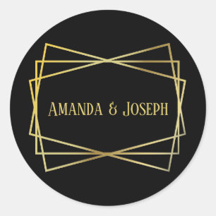 Adesivo Design Preto do médio - Vinheta do Círculo