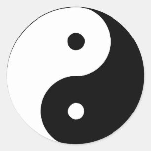 ADESIVO DESIGN PRETO E BRANCO DE YIN YANG