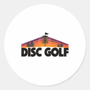 Adesivo Design Retro para Amante de Disc Golf - Esporte Di