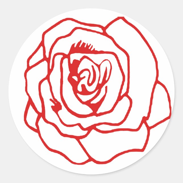 Adesivo Design rosa vermelha (Frente)
