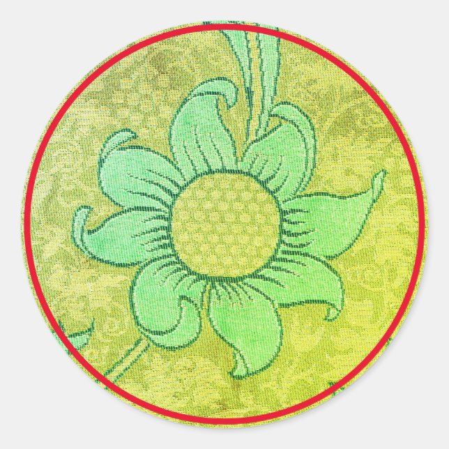 Adesivo DESIGN ROUND Sticker William Morris TEXTILE (Frente)