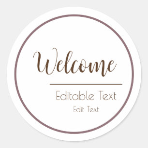 Adesivo Design Simples e Minimalista do Round Sticker Bem-