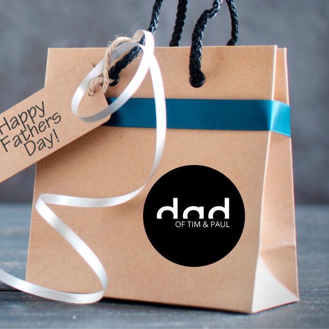 Adesivo Design Simples Moderno com Nomes de Crianças (Criador carregado)