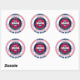 Adesivo Design Sticker no Círculo de Ohio Patriótico