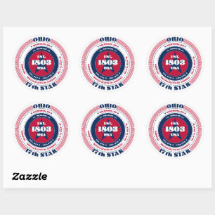 Adesivo Design Sticker no Círculo de Ohio Patriótico