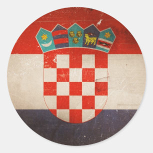 Adesivo Design sujo legal da bandeira de Croatia do