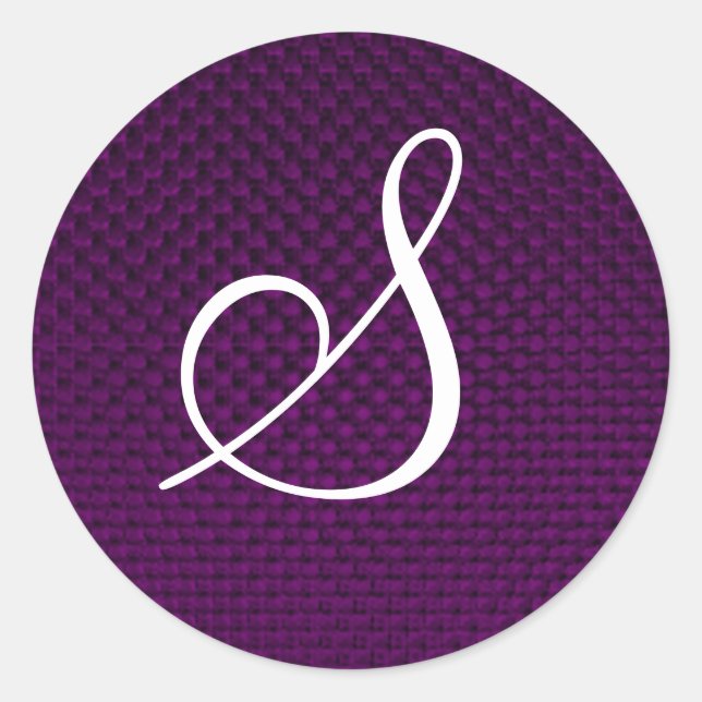 Adesivo Design Tecido de monograma (roxo) (Frente)