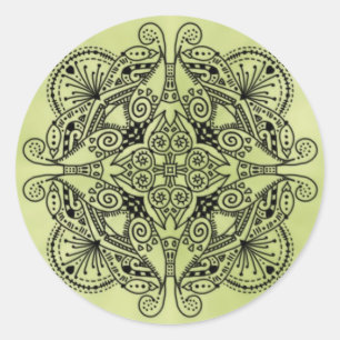 Adesivo Design verde do doodle