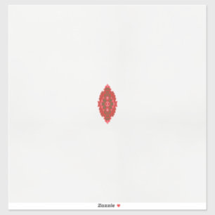 Adesivo design vermelho e castanho sobre fundo branco