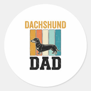 Adesivo Design Vetorial Amante de Cachorro Pai Dachshund V