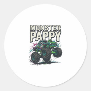 Adesivo Design Vetorial Vintage Caminhão Monstro Pappy Mon