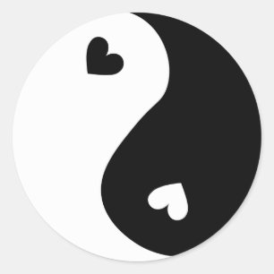 Adesivo Design Yin Yang Hearts