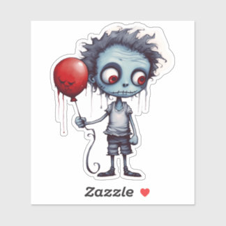 Adesivo design Zombie do Cartoon legal